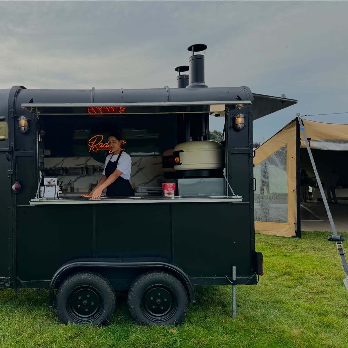 Freshly baked Hawaiian pizza from the Gozney oven